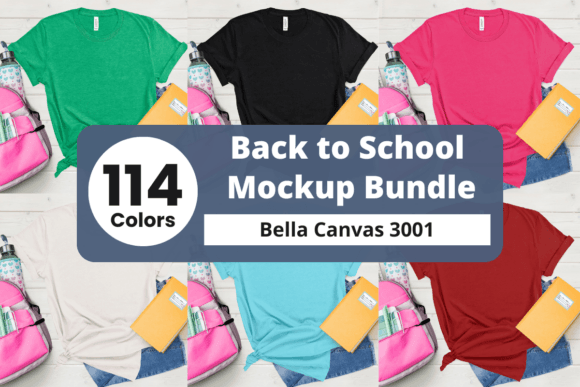 Bella Canvas 3001 Mockup Bundle for Professional Design Presentation