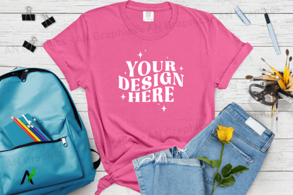 Comfort Colors 1717 Mockup - 021: A Professional Tool for T-Shirt Design Showcases