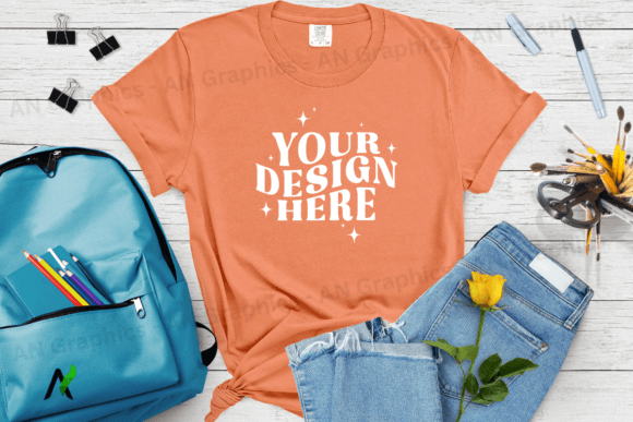 Comfort Colors 1717 Mockup - 038: A Professional Tool for T-Shirt Design Presentation