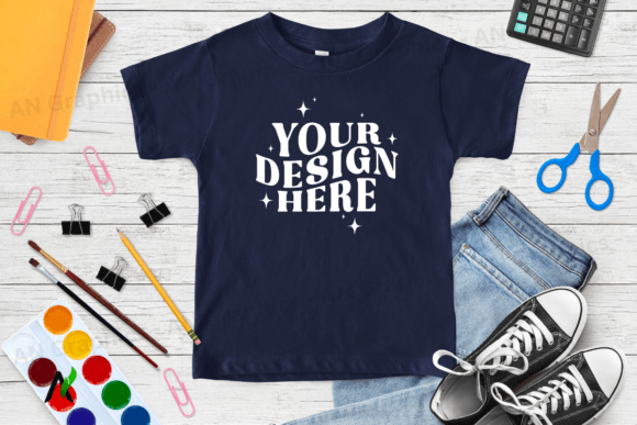 Kids Bella Canvas 3001B Mockup - 018: A Strategic Tool for Professional T-Shirt Design Presentation